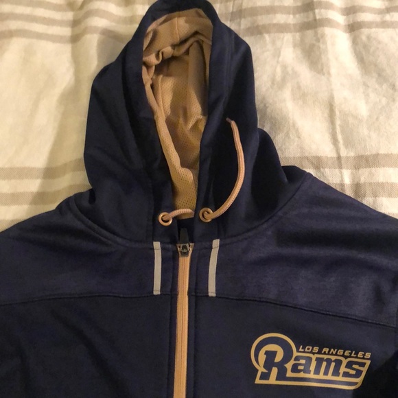 Rams Zip Up Hoodie Jacket by Majestic - Picture 2 of 4